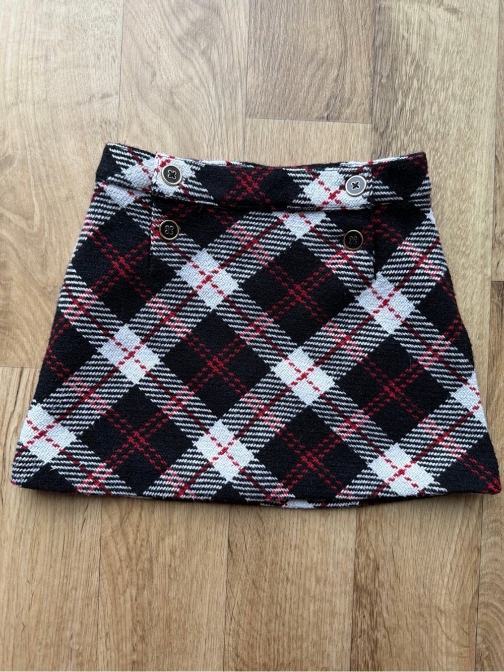 Janie and Jack Kids Wool Blend Plaid Skirt - Size 3